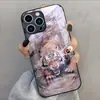 Adecuado para funda de cristal templado para Apple 15, funda protectora de tigre con pintura de tinta 17PROMAX, iPhone 16
