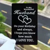 Aleación de aluminio grabado láser tarjeta de regalo billetera tarjeta express amor regalo de cumpleaños esposo transfronterizo temu al por mayor