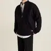 Suéter cárdigan nuevo para hombre de primavera y otoño, suéter de punto guapo con cuello alto, estilo japonés, holgado, moderno, chaqueta casual