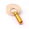 Carrinho de Armazenamento de Cartucho de Remédio de Liga de Alumínio para Exterior Cartucho de Remédio Selado à Prova d'Água Garrafa de Metal de Alumínio Garrafa de Remédio Pequena Conveniente com Chaveiro