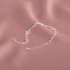 Pulsera de Amor de Doble Capa de Plata S925 para Niñas Estilo Mori Estilo Coreano Temperamento Dulce Pulsera de Novia Estudiante Regalo Simple Trendy
