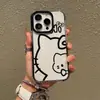 Funda de Teléfono Transparente con Cabeza de Gato Linda Japonesa y Coreana para Apple 18Pro Iphone16, Funda Suave Linda Anti-Rayaduras