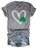 Calle. Camiseta Base Cómoda de Verano Casual de Manga Corta Trendy de Comercio Exterior para el Día de San Patricio