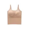 Camisole de Gola Redonda Sem Costura com Lindo Design nas Costas, Bojo Fixo Sem Fio, Efeito de Levantar e Modelar, Regata Feminina Slim Fit para Usar por Cima
