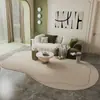 Alfombra tipo crema sala de estar engrosada mesa de café tapete de suelo resistente a la suciedad fácil de limpiar tapete de suelo lujo ligero sofá dormitorio alfombra de cabecera