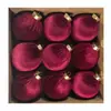 Set Transfronterizo de 9 Bolas Navideñas de Terciopelo Envueltas en Diamantes de Lujo de 8 cm Decoración para Árbol de Navidad, Hogar, Fiesta