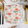 Servilletas Desechables Florales de Rosa Rosa Dulce Decoración de Mesa para Fiesta al Aire Libre Transfronteriza Amazon Europea y Americana Servilletas
