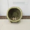 Nido de Pollo Tejido de Paja, Prevención de Volteo Lateral, Nido Extra Grande para Gatos, Nido de Paja, Nido Tejido a Mano, Caja Nido de Paja para Poner Huevos, Nido para Palomas, Nido para Gallinas