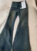 Jeans Holgados de Pierna Recta para Mujer con Forro de Felpa, Otoño e Invierno 2024 Nuevos Pantalones de Pierna Ancha de Tiro Alto Adelgazantes para Mujer Petite de Longitud Completa