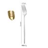 Cuchara de Acero Inoxidable Portugués 304 Engrosada para el Hogar Cena Sopa Cuchara Mango Largo Cuchara para Mezclar Cuchara para Postre Tenedor Tenedor para Fruta