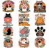 Designs de Transferência de Calor para o Dia Internacional do Gato, Produto Popular Transfronteiriço, Padrões de Transferência de Calor para o Dia do Gato, Estampagem DIY de Roupas para Animais de Estimação Fofos