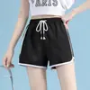 26 Shorts Esportivos Femininos Transfronteiriços Verão Casual Soltos de Perna Reta Cintura Alta Emagrecedores Shorts de Três Quartos para Yoga