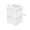 [Tienda de fábrica] Caja de almacenamiento de hisopos de algodón acrílica apilable portátil transparente para el hogar, contenedor cosmético cuadrado