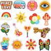 Parche de Tela Bordado de Ola Planchado Arcoíris Computadora Etiqueta Bordada Decoración de Ropa Sello de Coche Parche de Tortuga de Dibujos Animados Parche