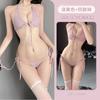 Lencería Apasionada para Parejas, Deseo Femenino Puro, Pechos Pequeños, Bikini, Nalgas Expuestas, No Necesidad de Quitarse, Traje de Tentación para el Coito, Transfronterizo