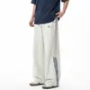 Calça Jogger Casual Solta da Marca da Moda para Homens, Estilo Primavera com Listras Coloridas nas Laterais, Punhos Ajustáveis, Calça Esportiva