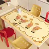 Nuevo Mantel de Mesa de Vidrio Blando con Forma de Estrella, Impermeable, Resistente al Aceite, Aislante Térmico, Resistente al Desgaste, Mantel Lavable, Mantel Largo Decorativo de Dibujos Animados
