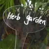Etiqueta en forma de T de acrílico Marcador de planta en maceta de jardinería Marcador de jardín Inserto de mariposa Inserto de suelo para jardín