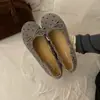 Nuevos zapatos planos de terciopelo con lunares estilo francés 2026 para mujer, con suela suave, diseño cómodo, apertura poco profunda y punta redonda, perfectos para un uso a la moda
