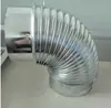 Procesamiento de chapa de hierro blanca codo en espiral personalizado de 90 grados accesorios de conducto en espiral codo corrugado codo galvanizado
