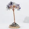 Árvore de cristal natural em grânulos ágata peça árvore da fortuna feita à mão decoração de mesa para casa presente