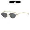 Moda Gafas de Sol Estilo Coreano Ojo de Gato con Patillas Trenzadas, Gafas de Sol Nuevas de Alta Gama Casual de Moda, Gafas para Mujer Transfronterizas