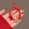 Lazo para el pelo con Caballo de la Fortuna de Aleación Año del Zodiaco Rojo para Mujer 2026 Año del Caballo Accesorio para el Cabello de Alta Elasticidad