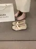 Sapatos Rasos Quadrados de Couro Macio com Renda Plissada e Laço 2026 Primavera/Verão Versátil para o Dia a Dia, Encontro