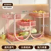Prateleira de armazenamento em camadas para frutas e vegetais de cozinha, cesta de armazenamento de alta qualidade e luxuosa, organizador de temperos e condimentos, e prateleira de armazenamento para cebolas, gengibre, alho e outros ingredientes