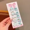Grampo de Cabelo Infantil de Primavera Novo Cor de Doce Urso Tridimensional Presilha Lateral Estilo Coreano Princesa Fofo Bico de Pato Grampo de Cabelo Acessórios para Cabelo