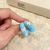 Otoño e Invierno Populares Pendientes Largos de Terciopelo con Forma de Corazón de Flor y Borlas Pendientes de Aro de Hilo de Colores Dopamina Atmósfera