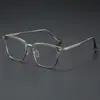 Nuevos y Modernos Marcos de Lentes Retro Negocio Casual Marco Pequeño Gafas de Media Montura para Chicos de Tecnología Estilo de Moda
