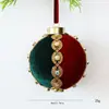 Pendente de bola de Natal de renda com joia de veludo para produto novo transfronteiriço, bola de decoração de Natal galvanizada em plástico atacado