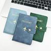 Hebilla de Avión Estampado en Caliente Transfronterizo Portapasaporte de Cuero Ranuras Múltiples para Tarjetas Set de Protección de Pasaporte Bolso para Documentos y Pasaporte de Cuero PU