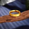 Anillo de ojo de gato de precisión de oro de arena de Vietnam anillo liso para mujer anillo moda simple anillo de pareja anillo de pareja anillo de joyería de oro de simulación al por mayor