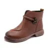 Zapatos Nuevos para Madre Zapatos de Algodón de Invierno con forro polar Botas Cálidas de Otoño e Invierno Zapatos Gruesos para Mujer Antideslizantes Zapatos de Invierno de Cuero para Edad Media y Adultos Mayores