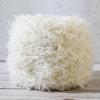 Oso de peluche de ganchillo de lana blanca, hecho a mano, para hacer uno mismo, tejido de lana de imitación de mar, pelo de oso de imitación.