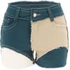 2023 verão fábrica fornecimento direto Europa e Estados Unidos Amazon nova alta qualidade costura multi-cor esticar shorts jeans femininos