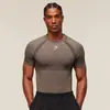 Onyx Nueva Camiseta Deportiva de Running Tiburón Fitness Top Casual Transpirable Ajustada de Manga Corta Casual Running