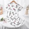 Terno de verão para meninas, pijamas infantis de manga curta para meninos e meninas, meia-idade, bebê de 3 a 15 anos, roupas leves e respiráveis para casa