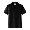 Polo Liso de Cor Sólida para Trabalho, Feito Sob Medida com Impressão de Logo, Camisas Culturais, Roupas de Trabalho Personalizadas, Bordado de Manga Curta