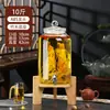 Garrafa de Licor Medicinal Selada de Alta Qualidade com Ginseng, Pote de Vidro Espessado com Bico, Garrafão de Vinho, Barril de Vinho, Recipiente Vazio