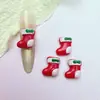Nova Árvore de Natal Papai Noel Resina Arte de Unha DIY Acessórios Grampo Estilo Fresco Adesivos Decorativos Natal
