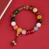 Pulseira Bodhi de Jade Branco com Dezoito Sementes e Pedras Preciosas Naturais, Pulseira de Bênção e Abundância para Homens e Mulheres, Contas de Oração Budistas, Atacado