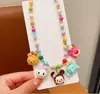 Collar de Muñeca Navideña de Princesa para Niños Accesorios Colgantes de Dibujos Animados para Niñas Joyería de Cuentas Coloridas para Bebés Joyería para Niñas