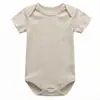 Mameluco liso de algodón puro clase A para bebé, de manga corta, enterizo delgado para recién nacidos, ropa de casa para bebé para aire acondicionado, venta al por mayor