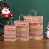 Bolsa de dulces navideña INS, bolsa de papel kraft portátil, bolsa grande para regalo de Navidad, bolsa de papel para empaquetar regalos de mano