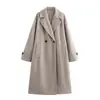 Moda Feminina Europeia e Americana Transfronteiriça Aliexpress Ins Venda Quente High-End Outono e Inverno Estiloso Street-Style Versátil Longo Casaco de Lã