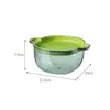 Tina de Lavado de Verduras de Doble Capa con Drenaje, Cesta de Plástico, Gadget de Cocina, Cesta para Frutas, Cesta con Filtro de Agua, Cesta para Verduras, Cesta Escurridora