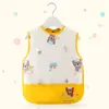 Babero de Alimentación para Bebé Primavera/Verano Impermeable Bata Delantal sin Mangas Infantil para Niños y Niñas Delantal Delgado Anti-Suciedad